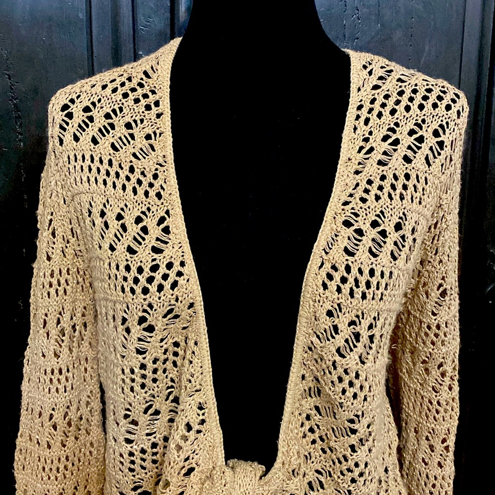 Liz Lange size XL golden brown sweater cardigan - Picture 4 of 12